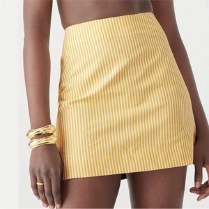 J crew Marie Marot Yellow Striped Women's Skirt